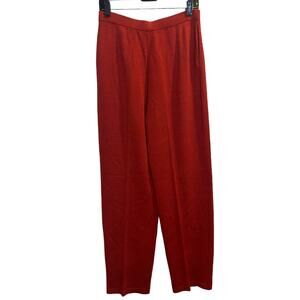 Vintage St. John Collection Knit Pants Women’s Size 10 Red Orange